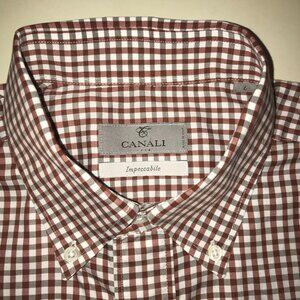 Men's Canali Impeccabile Long Sleeve Button Up Shirt- Size: L